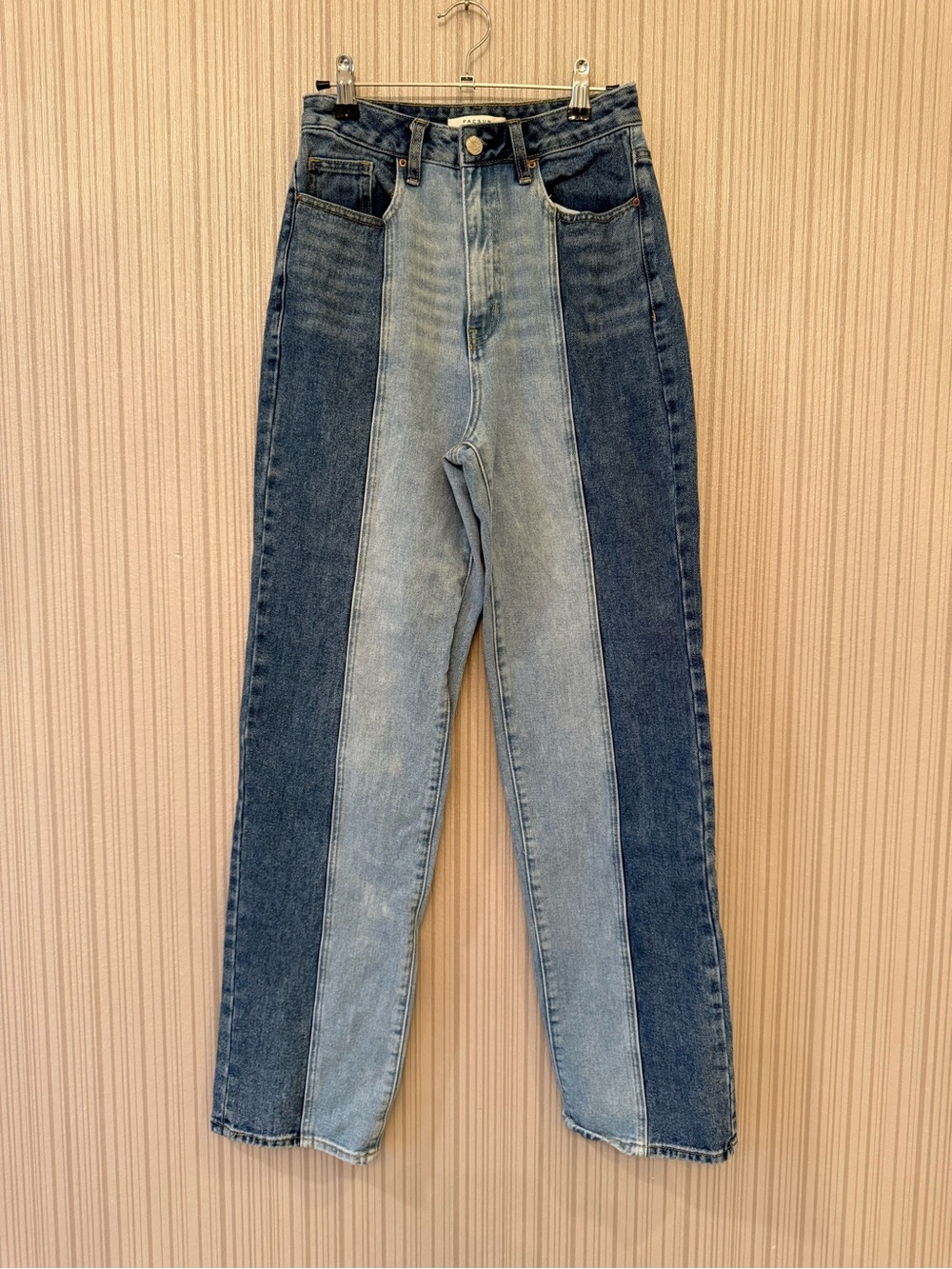 PacSun Two-Tone Blue Denim Boyfriend Jeans